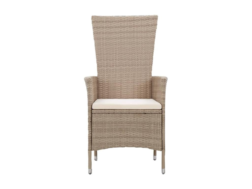 Ensemble de salle à manger de jardin 5 pièces Beige