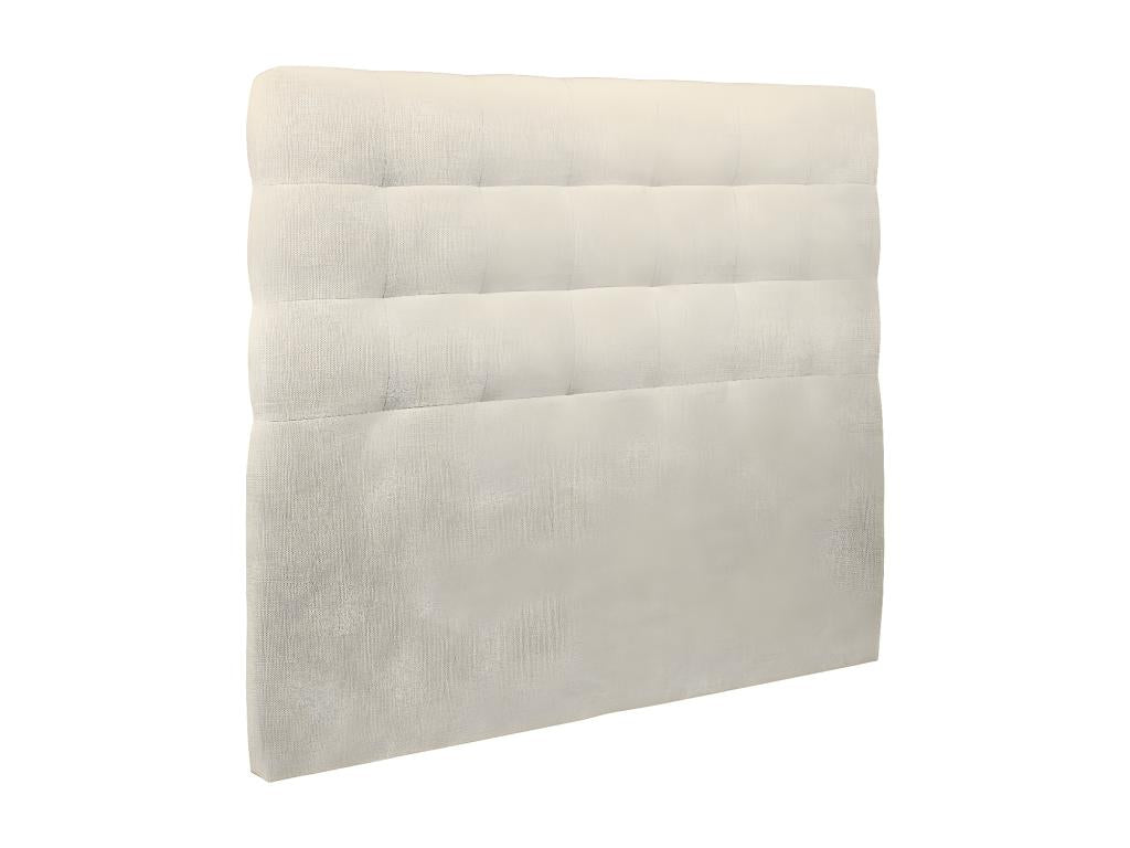 Tete de lit Capitonnée Tissu Beige clair L 160 cm - Ep 10 cm rembourré