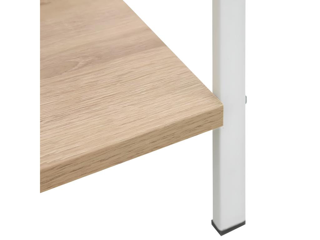 Bibliothèque à 3 niveaux Chêne 60x27.6x90.5 cm Aggloméré