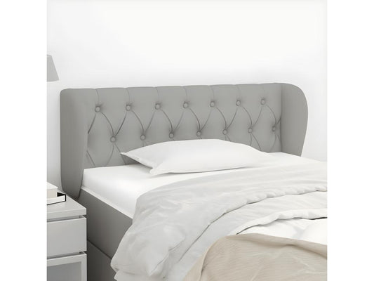 Tête de lit avec oreilles Gris clair 103x23x78/88 cm Tissu