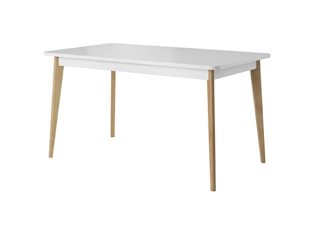 Table extensible Vertchez 140-180x75x80 cm chêne et blanc
