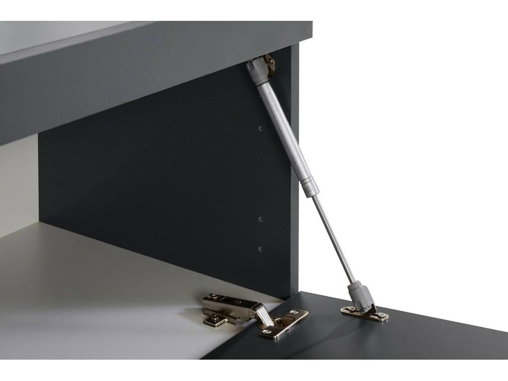 Meuble TV Vertchez Buffet bas de salon avec 3 portes Base meuble TV 220x40h35 cm Anthracite