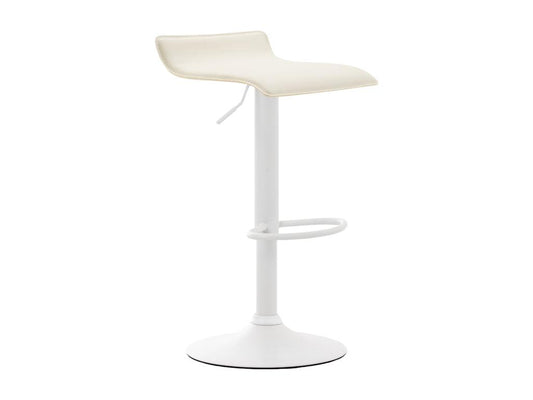 Tabouret de bar - Similicuir / Métal - Crème - Dyn V2