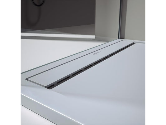 Receveur de douche Gris 7035 finition Lisse Vertchez SMART grille de couleur - 140x70 cm