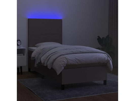Sommier à Vertchez de lit et matelas et LED Vertchez 100x200cm Tissu