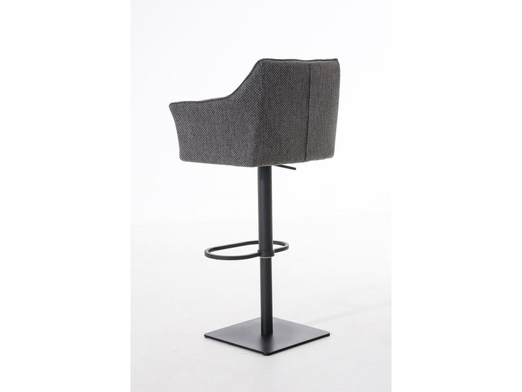 Tabouret de bar chaise métal grise 64x45x88 cm 10 0004699