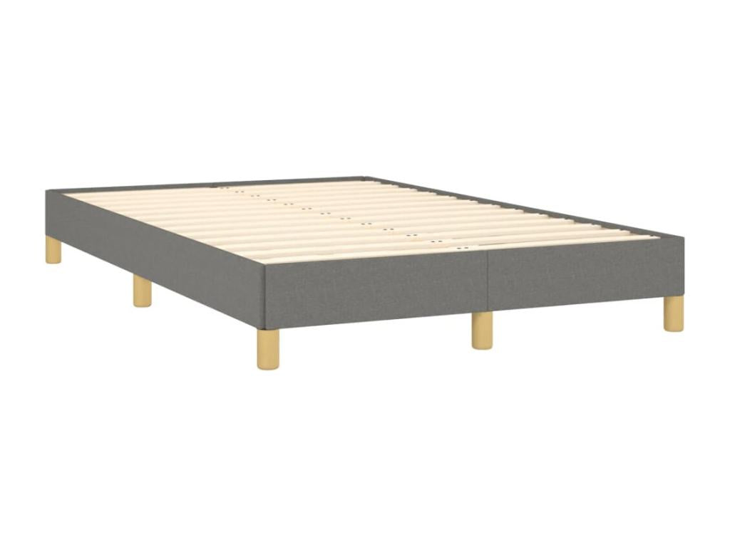 Sommier à Vertchez de lit avec matelas gris foncé 120x190 tissu