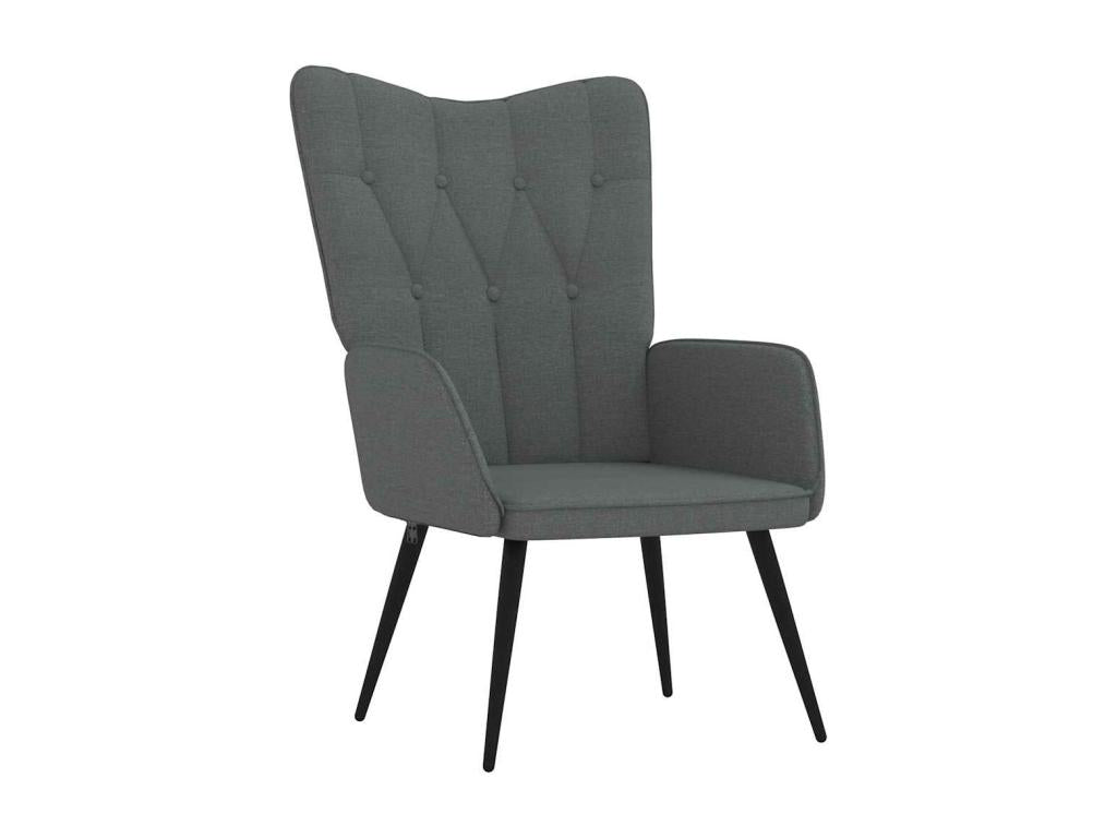 Fauteuil de relaxation Gris foncé Tissu
