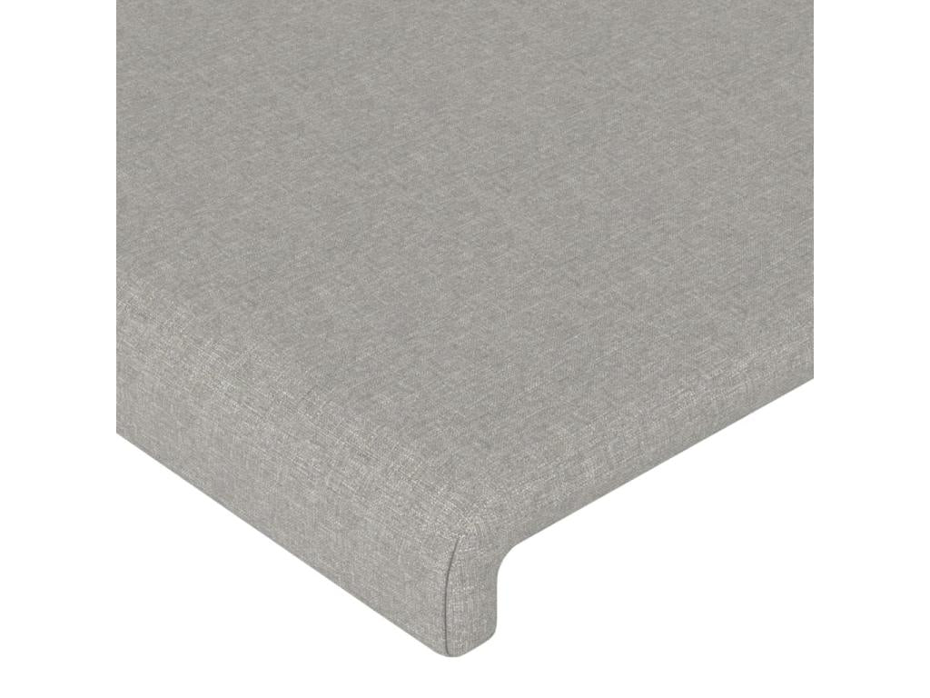 Tête de lit à LED Gris clair 83x16x78-88 Tissu