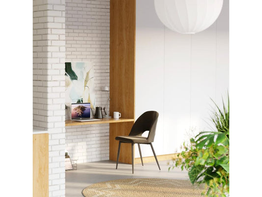 Lot de 2 chaises en velours vert et pieds en métal noir - Pénélope