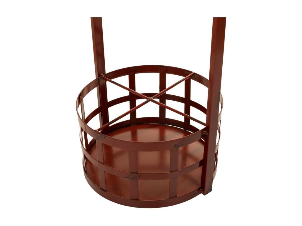 Table casier à bouteilles en métal rouge 42x42x60h