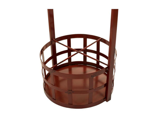 Table casier à bouteilles en métal rouge 42x42x60h