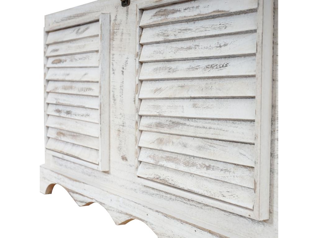 Coffre en bois H356 blanc