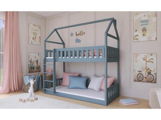 Lit cabane Vertchez HB005 90x200 cm Gris