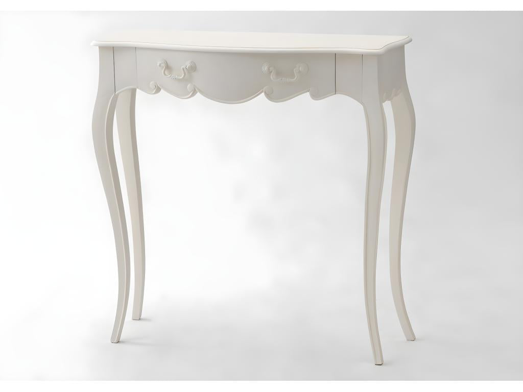 Petite console blanc cassé Vertchez 80x25 Acajou