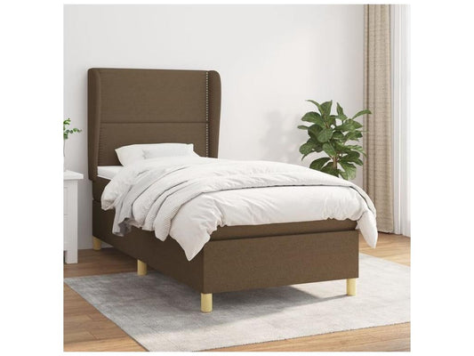 Sommier à Vertchez de lit avec matelas Marron foncé 100x200