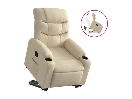 Fauteuil inclinable Crème Tissu