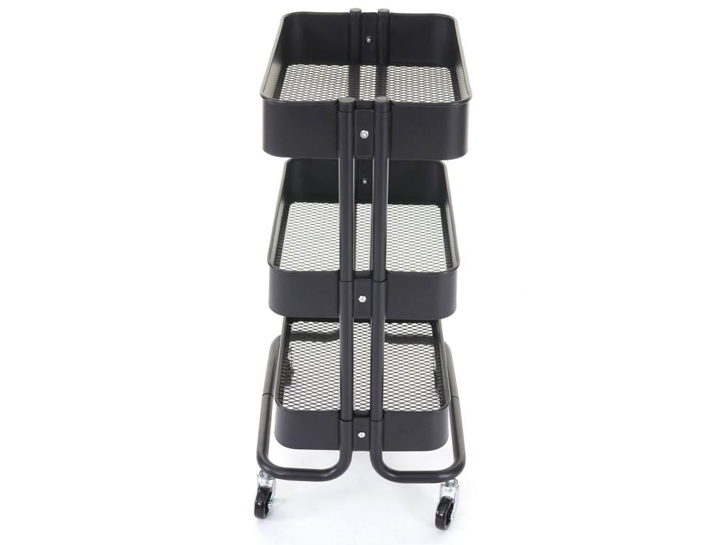 Chariot de cuisine Vertchez-C64 métal 79x44x35cm - noir