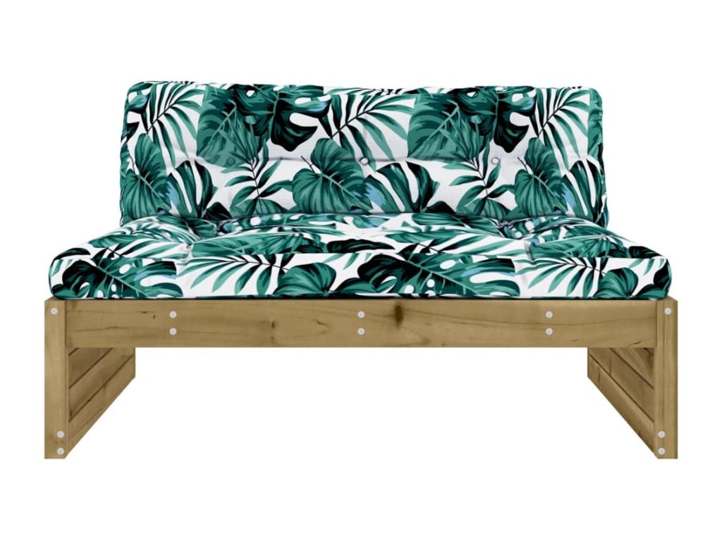 Canapé central 120x80 cm bois de pin imprégné