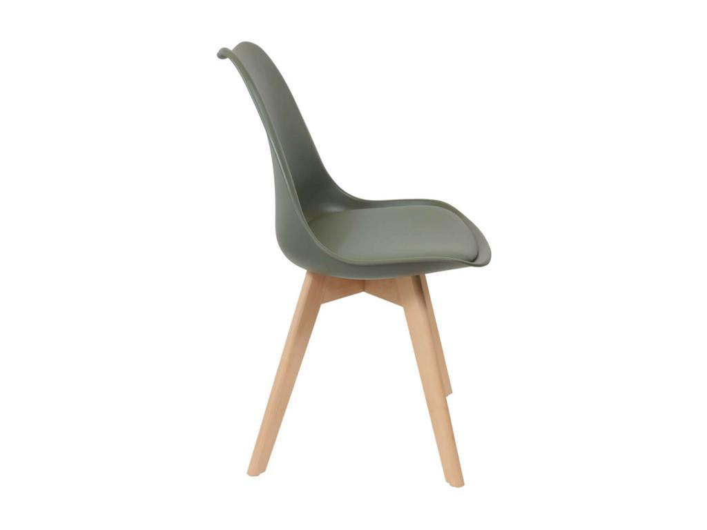 Vertchez - Lot de 2 Chaises Scandinaves Kaki