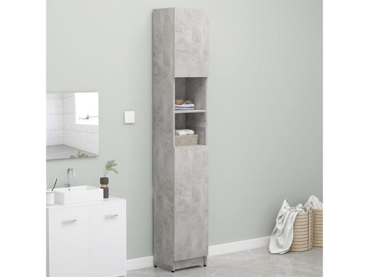 Armoire de salle de bain Gris béton 32x25.5x190