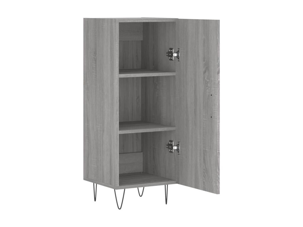 Buffet Vertchez gris 34.5x34x90 cm Bois d'ingénierie