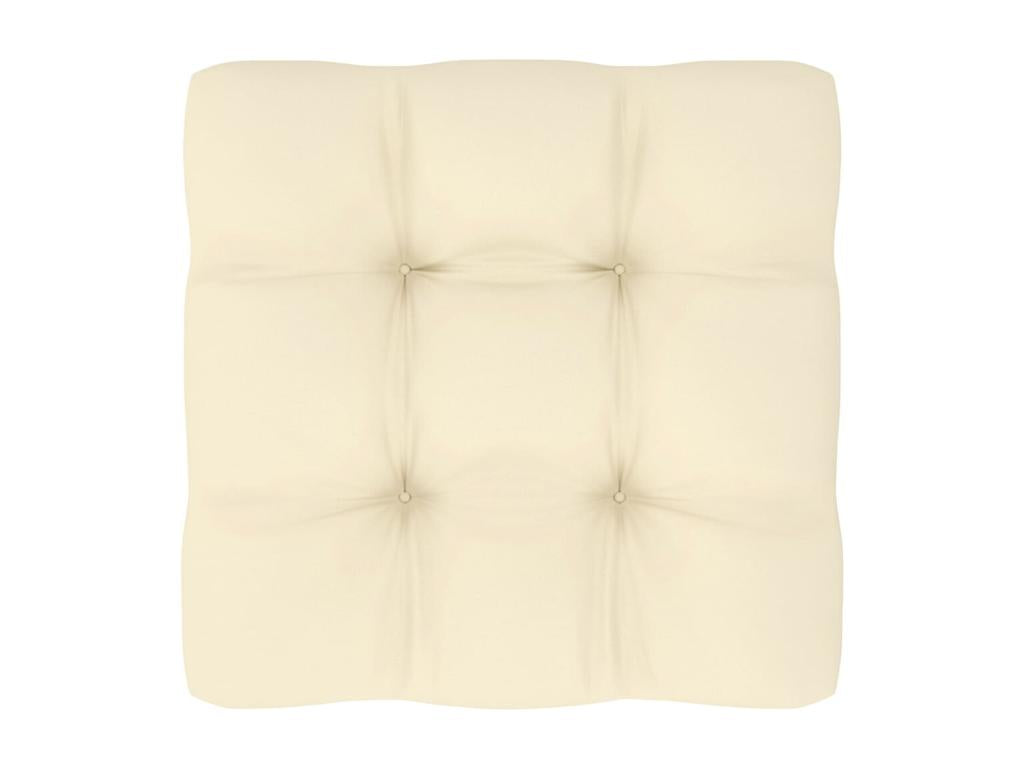 Salon de jardin 7 pièces avec coussins marron miel bois de pin