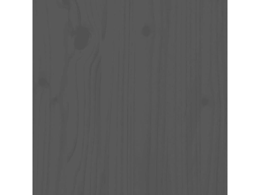 Salon de jardin 6 pcs avec coussins gris bois massif