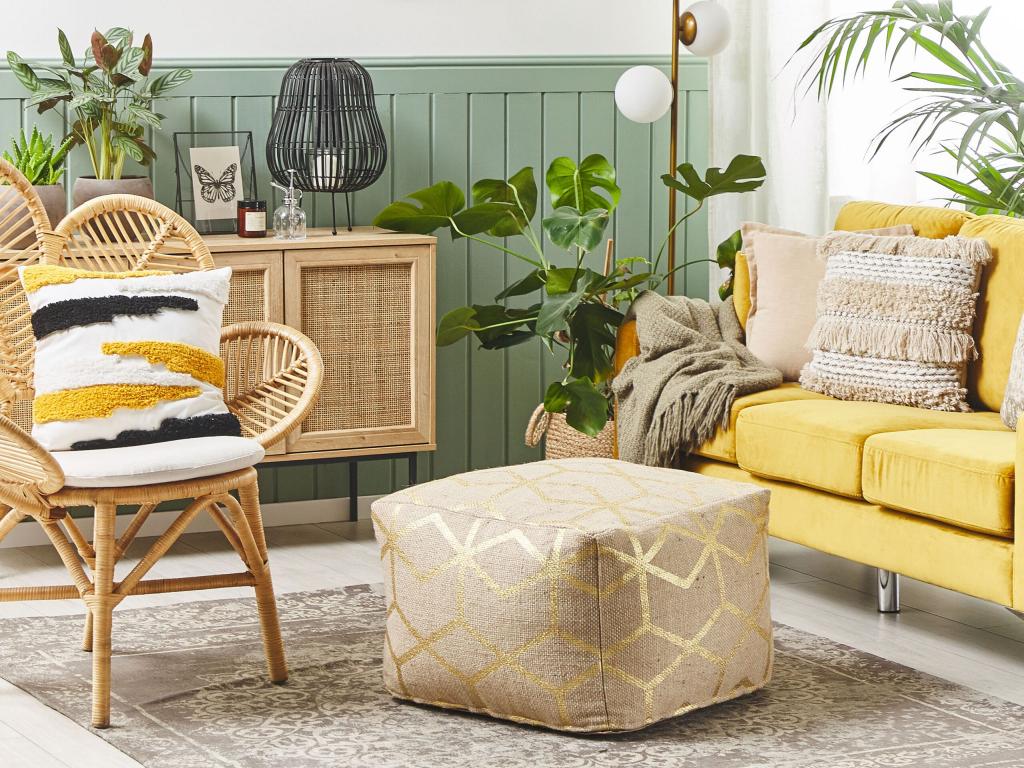 Pouf Vertchez 67 cm 67 cm Beige