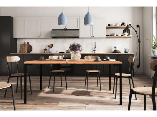 Vertchez - Table en cœur de hêtre huilé naturel 90x170