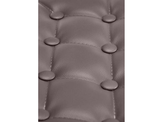 Fauteuil pivotant - Similicuir / Métal chromé - Marron - Vertchez