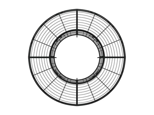 Banc circulaire tour d'arbre 137 cm Noir Acier