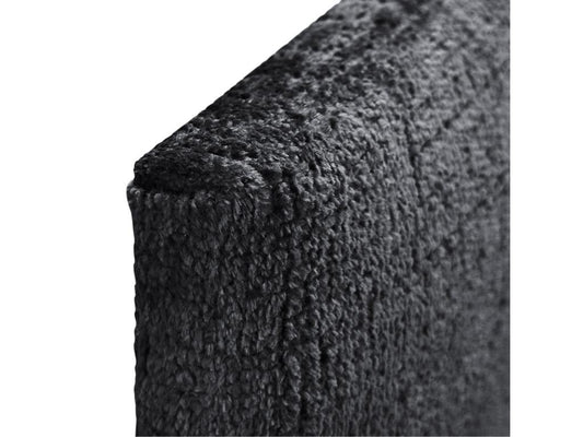 Vertchez Tête de Lit Laine Naturelle 160x105cm avec Pieds de Lit 150/160 - Noir