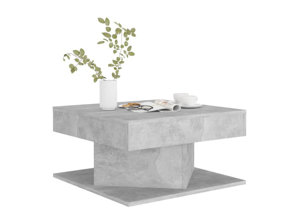 Table basse Gris béton 57x57x30 cm Aggloméré