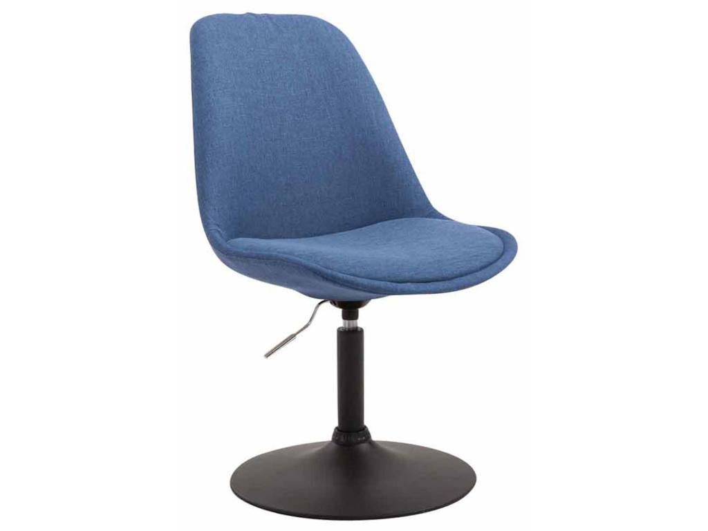 Lot de 4 chaise salle à manger - Tissu / Métal - Bleu - Vertchez