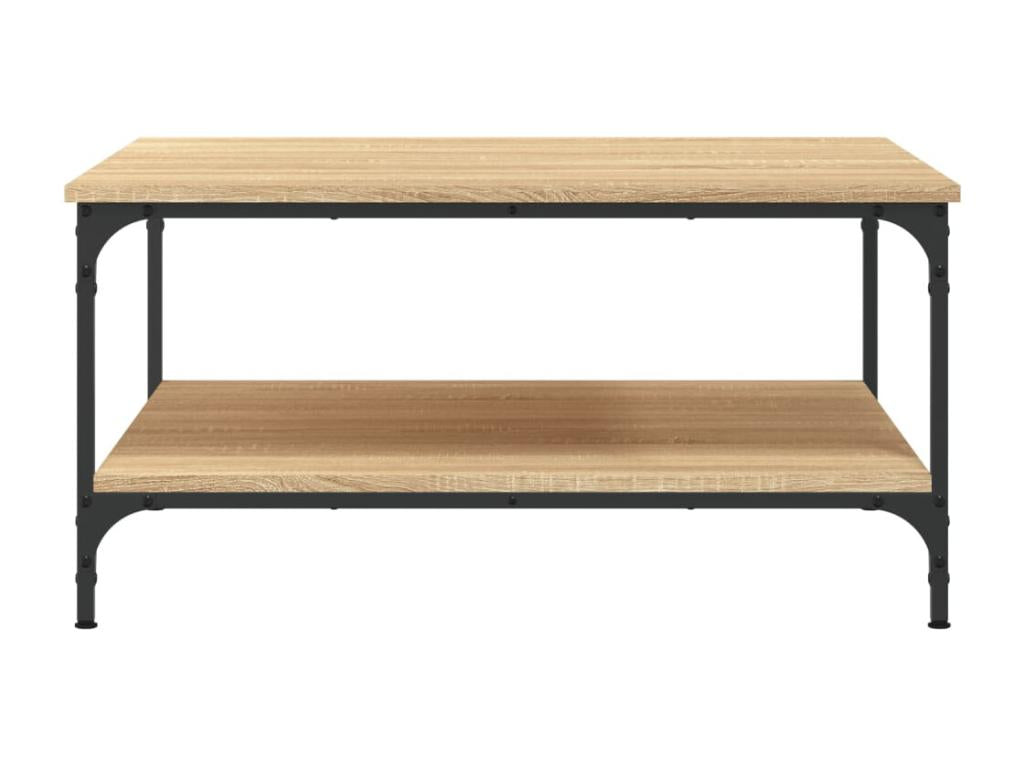 Table basse chêne Vertchez 80x80x40 cm bois d'ingénierie