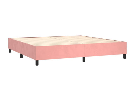Lit à sommier tapissier avec matelas Rose 200x200 cm Velours