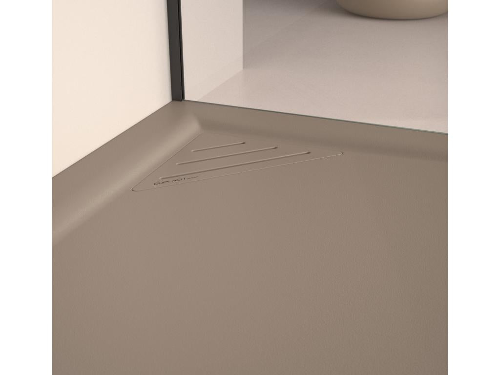 Receveur de douche Sable finition Lisse Vertchez grille de couleur - 100x90 cm