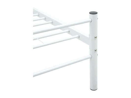 Cadre de lit Blanc Métal 140x200 cm