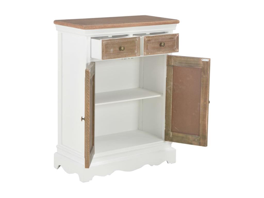 Buffet Blanc 60x30x80 cm Bois massif