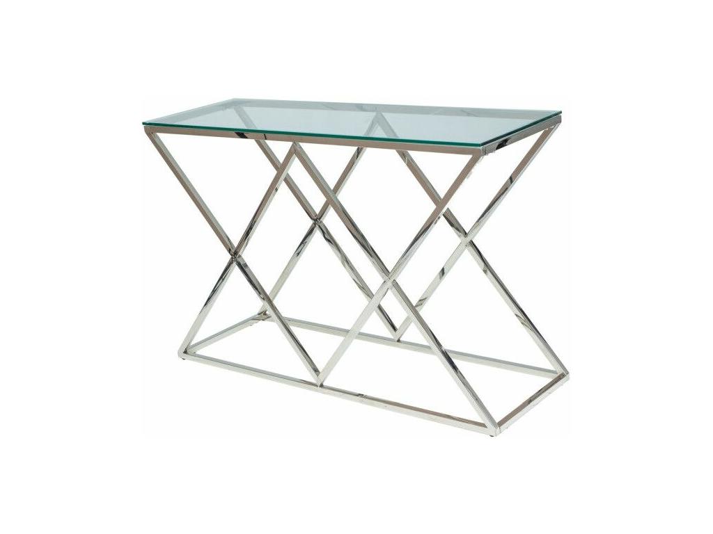 Console en verre - L 80 cm x l 40 cm x H 78 cm - Vertchez