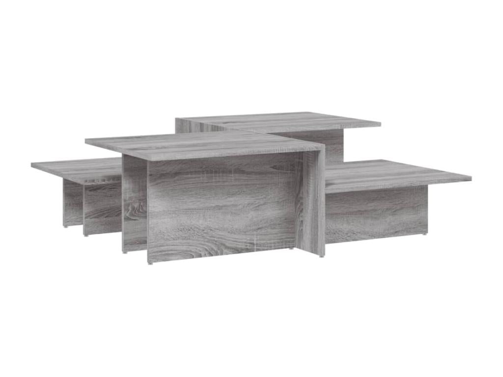 Tables basses 2 pcs Vertchez gris Bois d'ingénierie