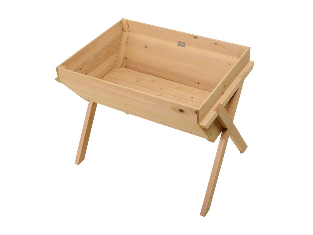 Jardinière sur pieds potager dim- 100L x 70l x 80H cm insert d'irrigation feutre de drainage inclus bois massif sapin