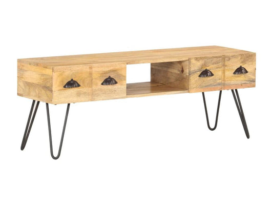 Meuble TV 120x35x45 cm Bois solide de manguier