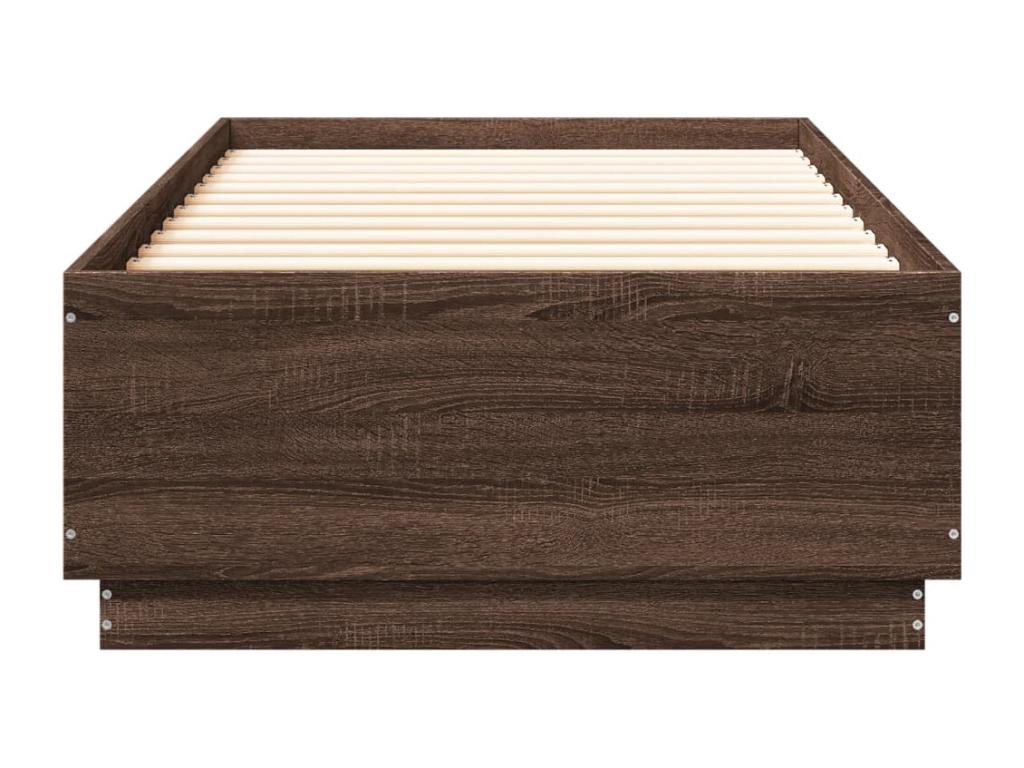 Cadre de lit sans matelas chêne marron 100x200 cm