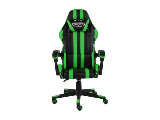 Fauteuil de jeux vidéo Noir et vert Similicuir