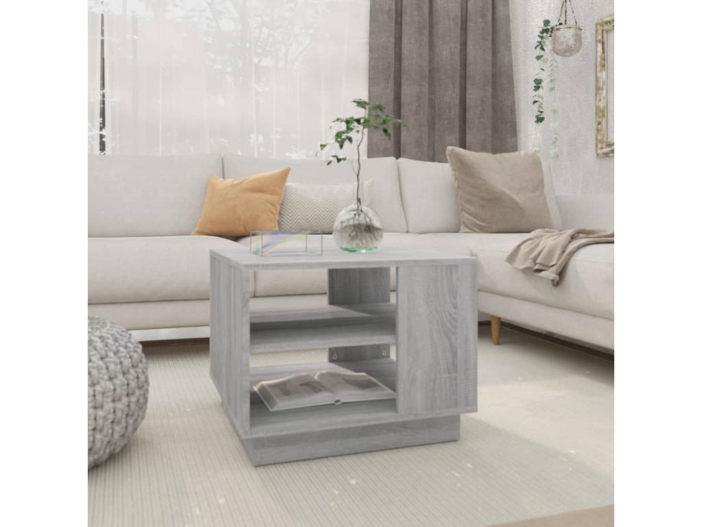 Table basse Vertchez gris 55x55x43