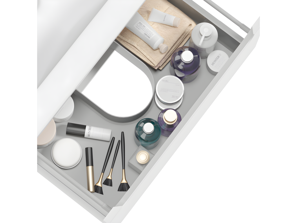 Meuble sous-vasque 120cm 2 tiroirs Vertchez Blanc et Bois