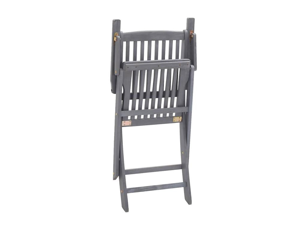 Chaises pliables d'extérieur lot de 8 et coussins Bois d'Vertchez