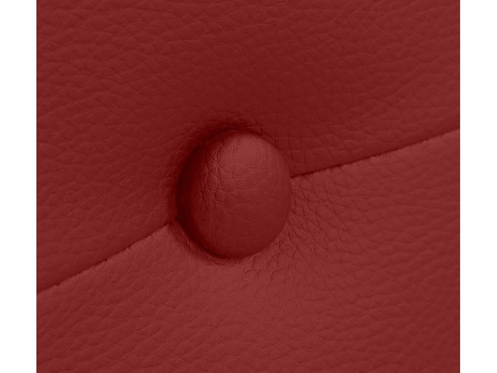 Vertchez Tête de lit similicuir avec Boutons 110x105cm avec pieds Lits 105 - Rouge